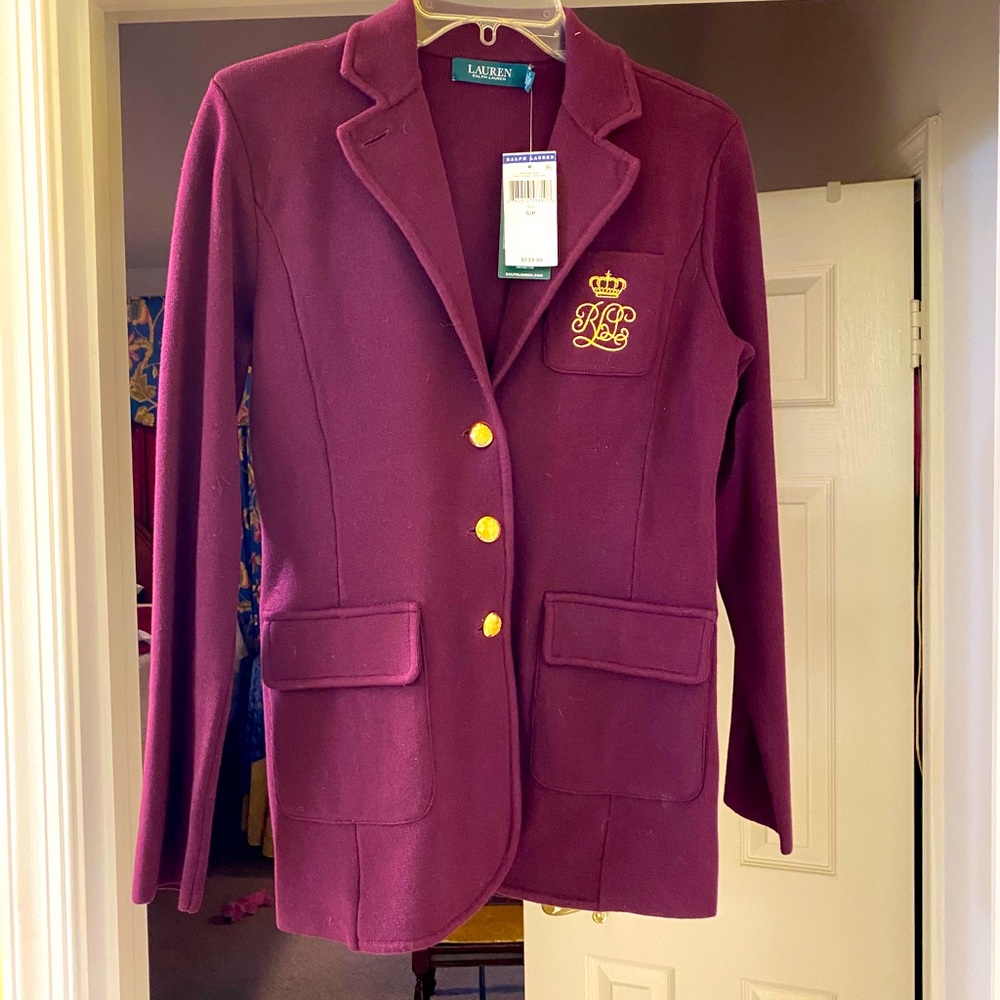 Ralph Lauren Sweater/jacket- Maroon